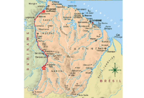 Cartographie maroni pirogue du droit